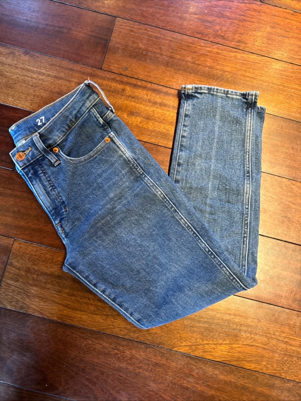 J. CREW Vintage Slim-Straight Jean Blue Wash 27 Stretch MSRP $128